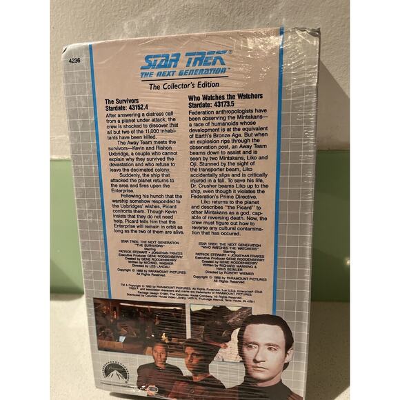 Star Trek The Next Generation VHS The Survivors & Who Watches Paramount - Picture 5 of 8